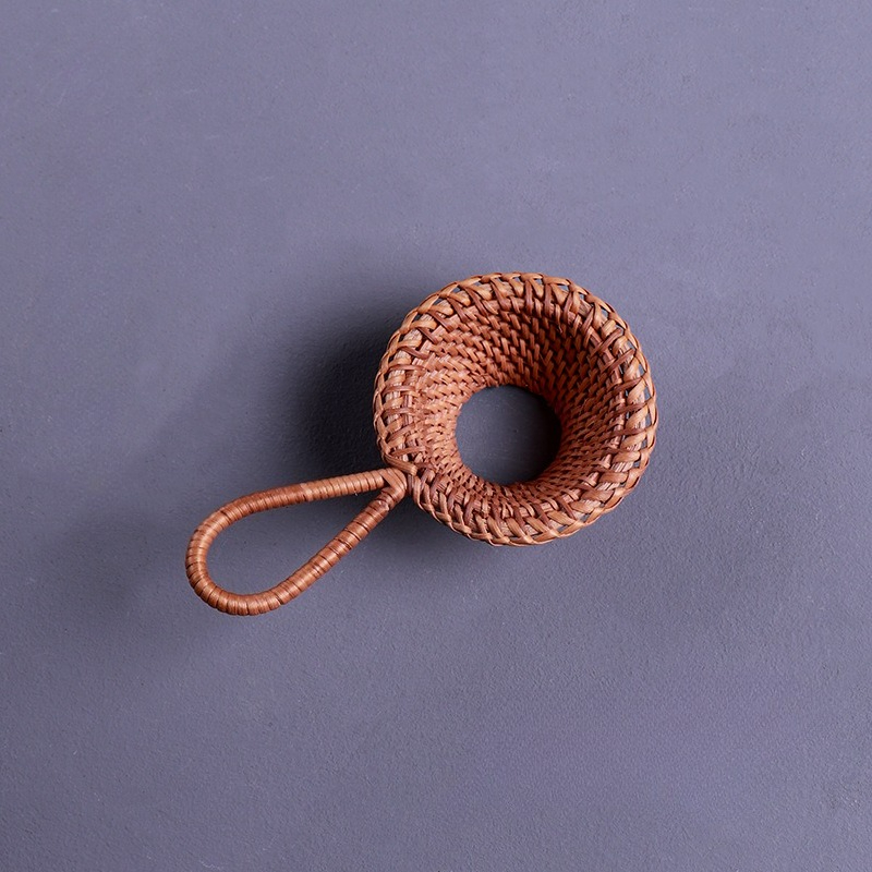 Loose Leaf Tea Infuser - Rattan-Teesieb, handgefertigter Tee-Infuser mit feinem Netz